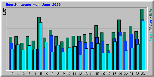 Hourly usage for June 2020