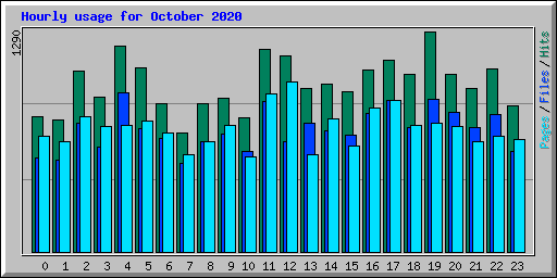 Hourly usage for October 2020