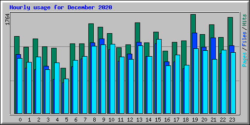 Hourly usage for December 2020