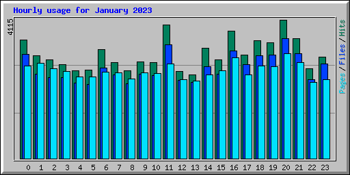 Hourly usage for January 2023