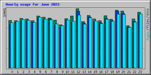 Hourly usage for June 2023