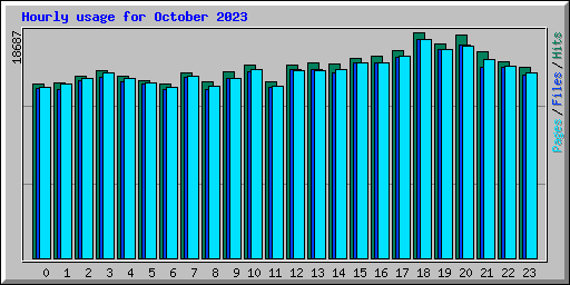 Hourly usage for October 2023