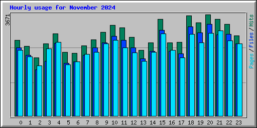 Hourly usage for November 2024