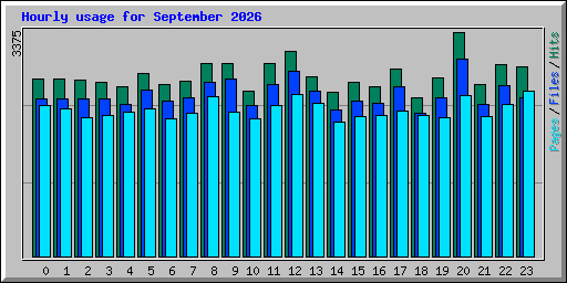 Hourly usage for September 2026